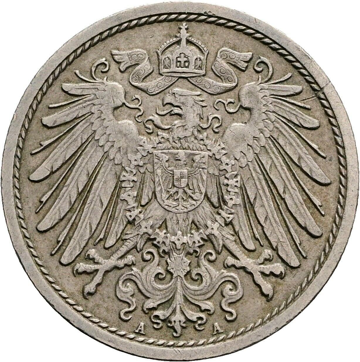 10 Pfennig 1914 A – Rückseite