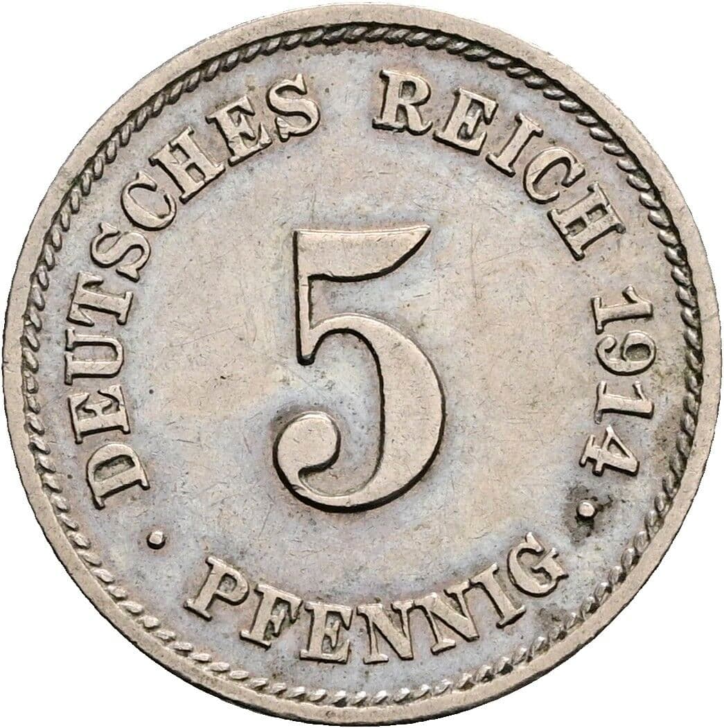 5 Pfennig 1914 E – Vorderseite