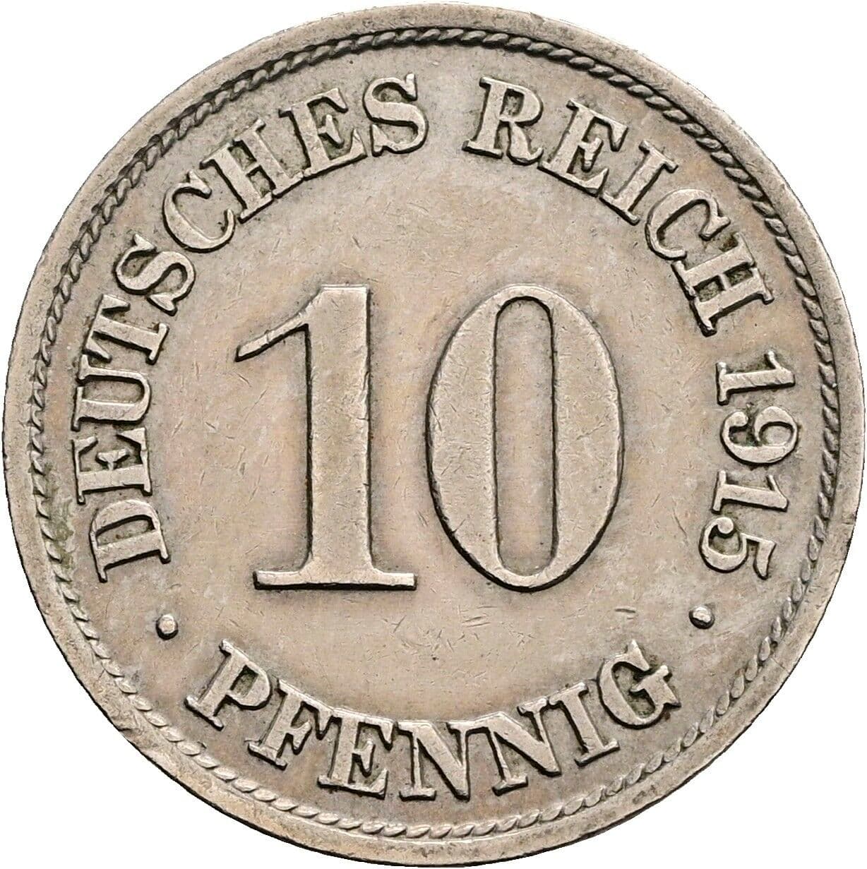 10 Pfennig 1915 A – Vorderseite