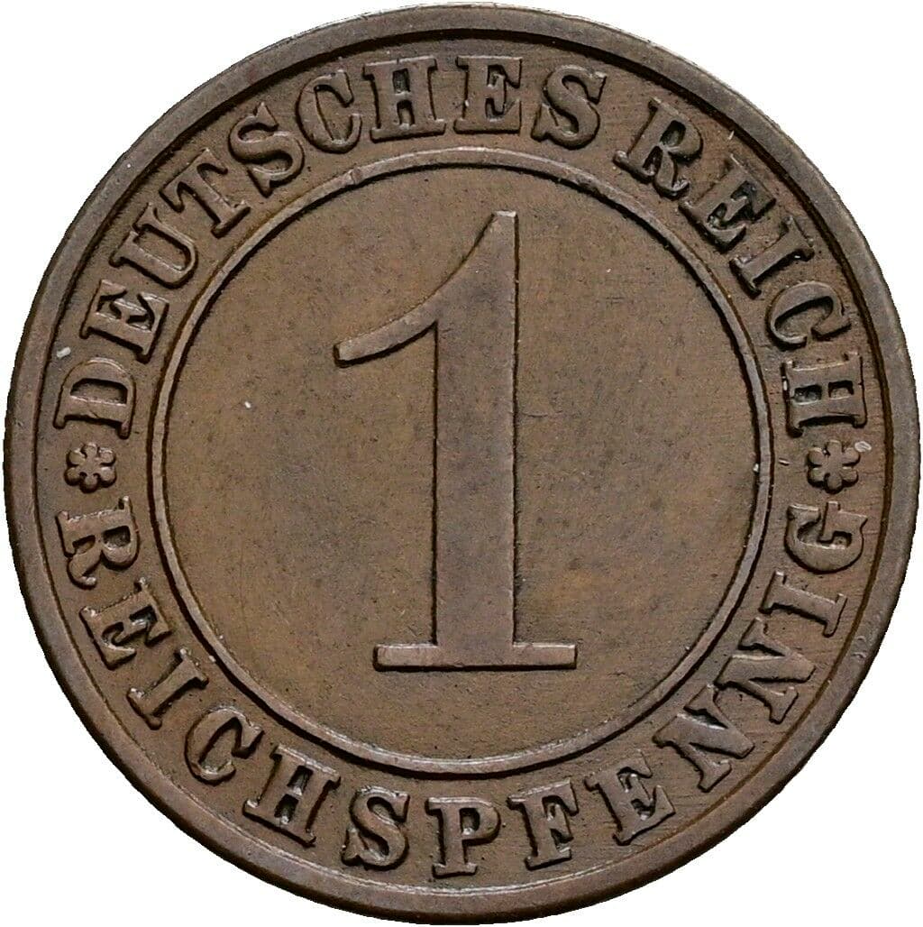 1 Reichspfennig 1932 A – Vorderseite