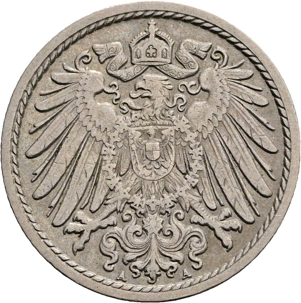 5 Pfennig 1912 A – Rückseite