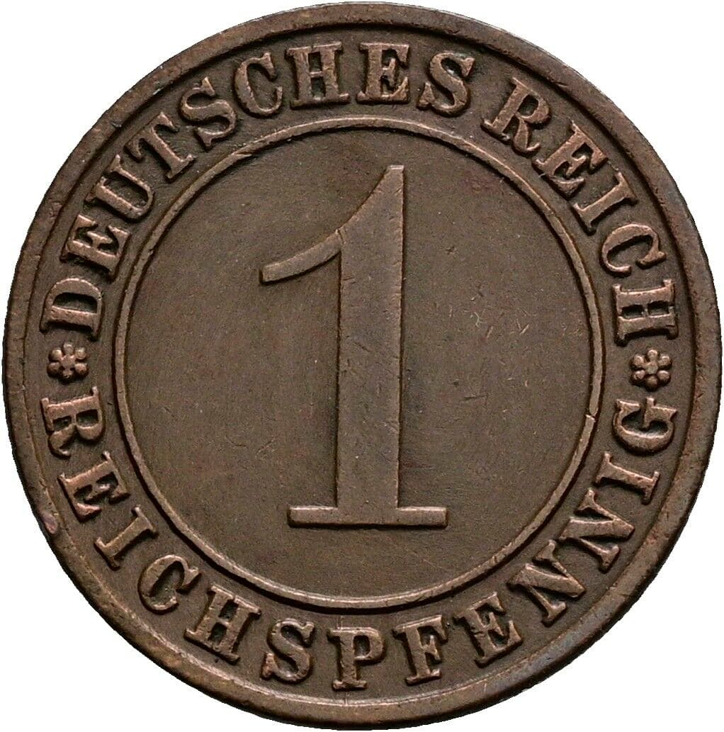 1 Reichspfennig 1934 A – Vorderseite