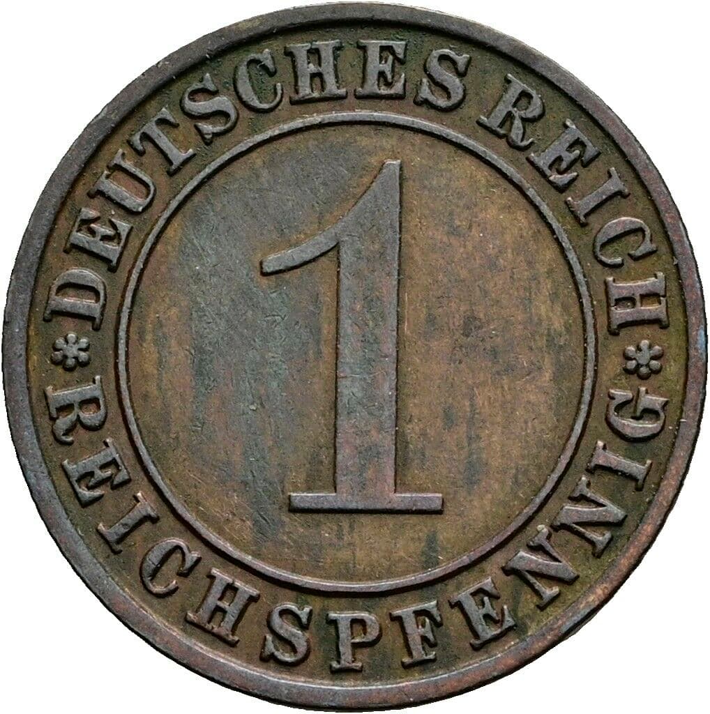 1 Reichspfennig 1934 A – Vorderseite