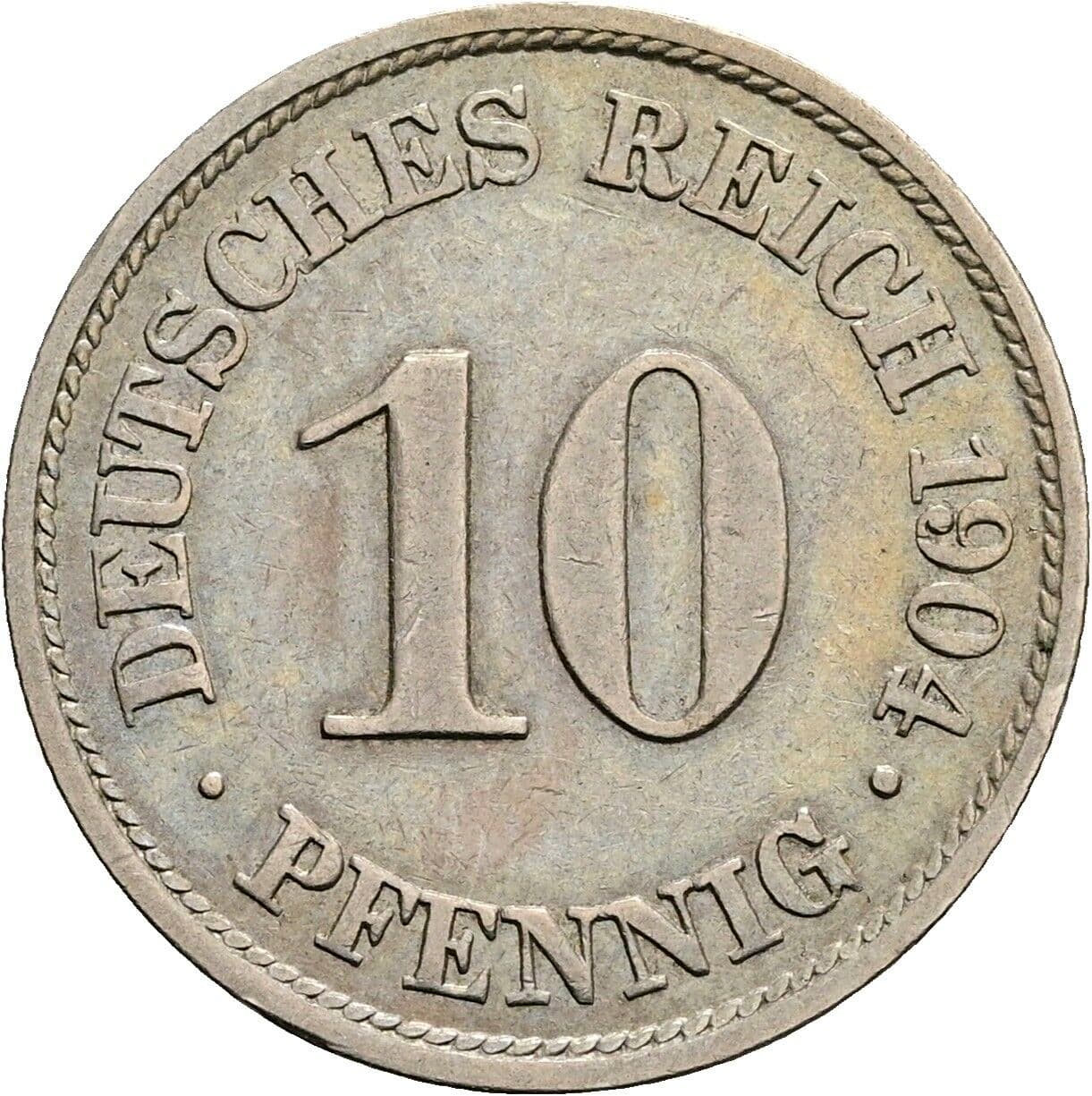 10 Pfennig 1904 A – Vorderseite