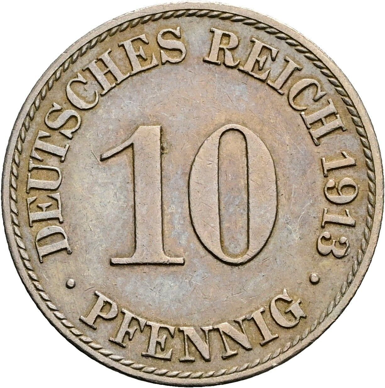 10 Pfennig 1913 A – Vorderseite