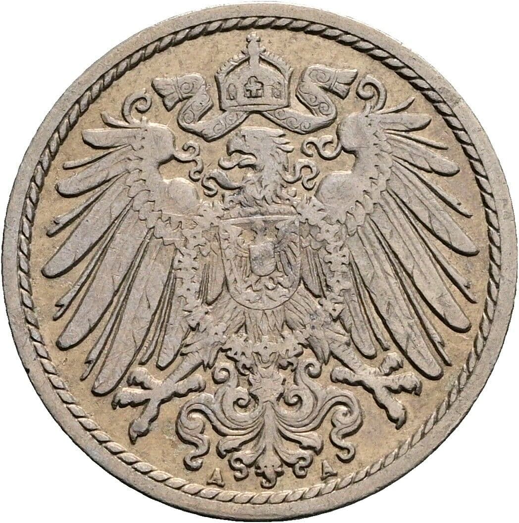 5 Pfennig 1912 A – Rückseite