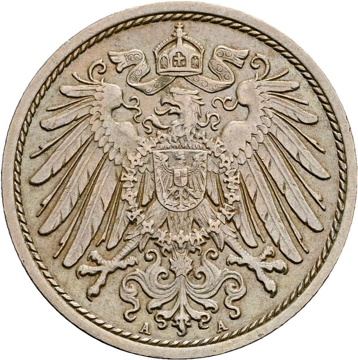 10 Pfennig 1913 A – Rückseite