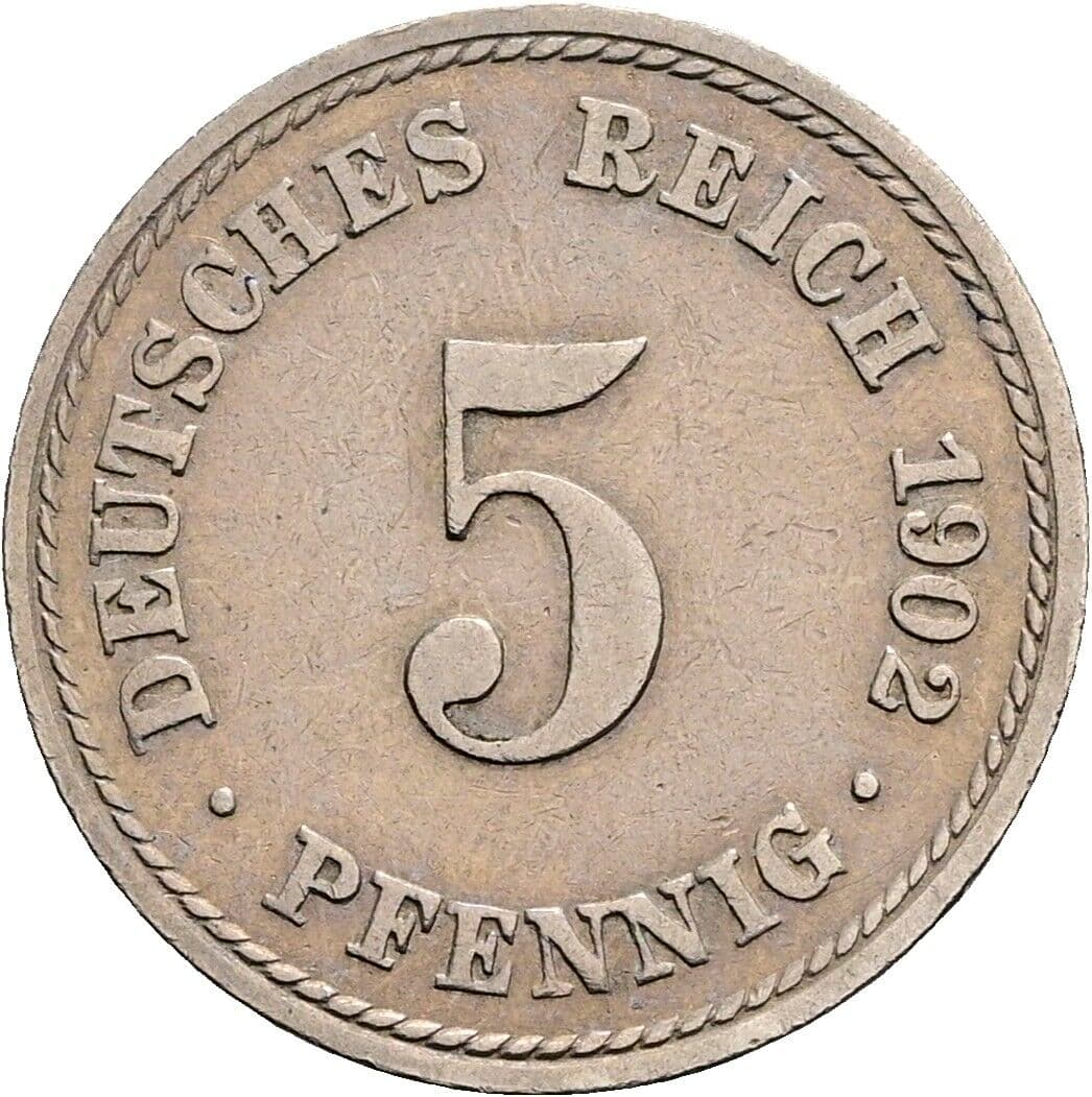 5 Pfennig 1902 A – Vorderseite