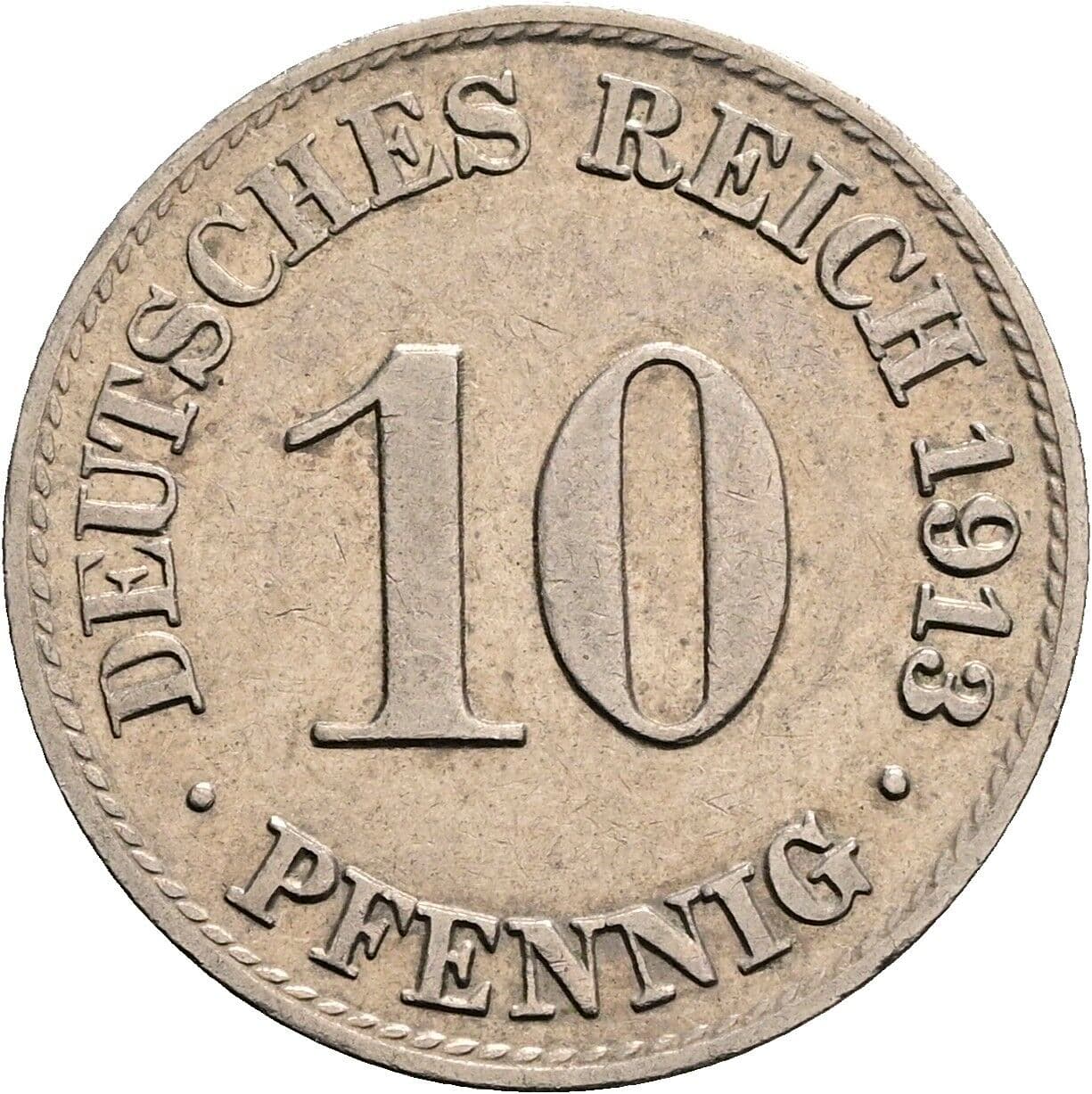 10 Pfennig 1913 A – Vorderseite
