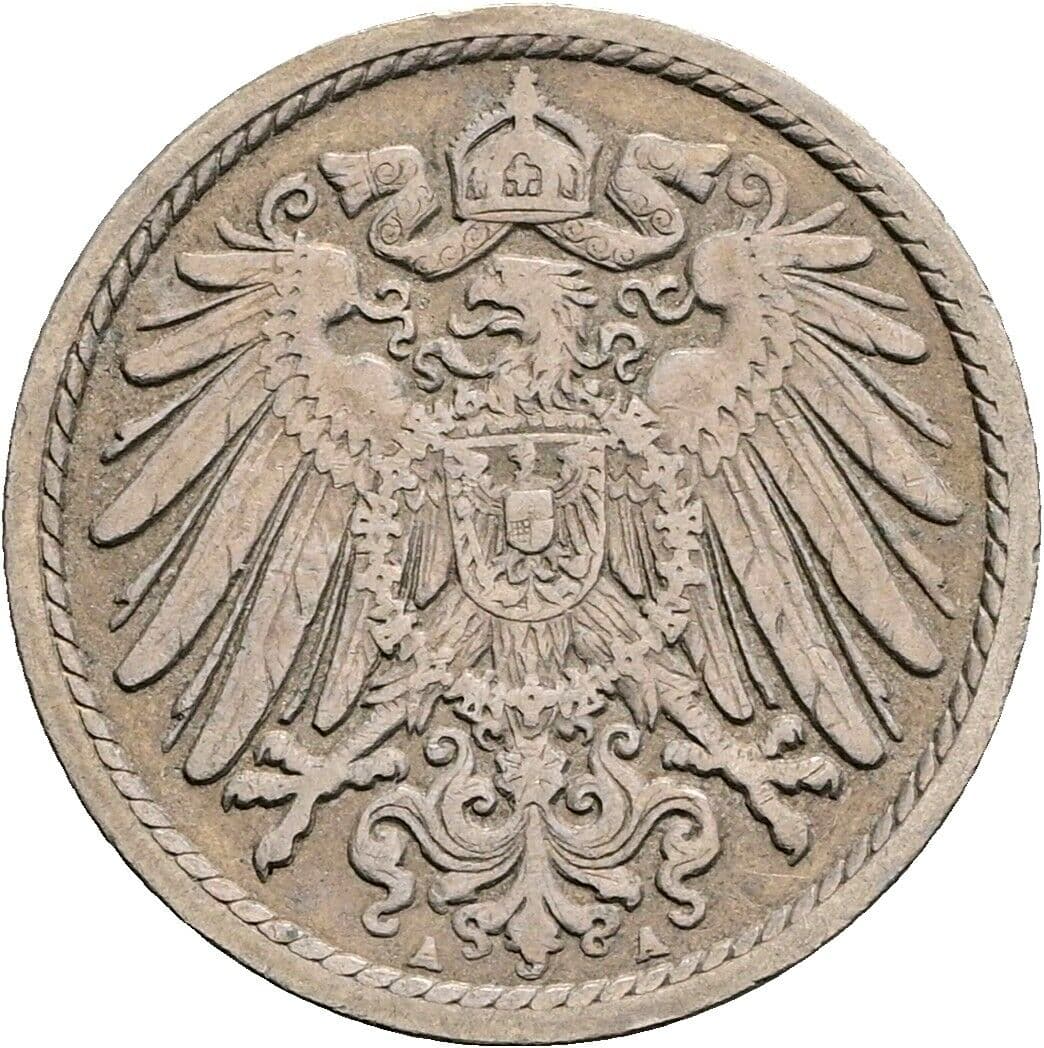 5 Pfennig 1906 A – Rückseite