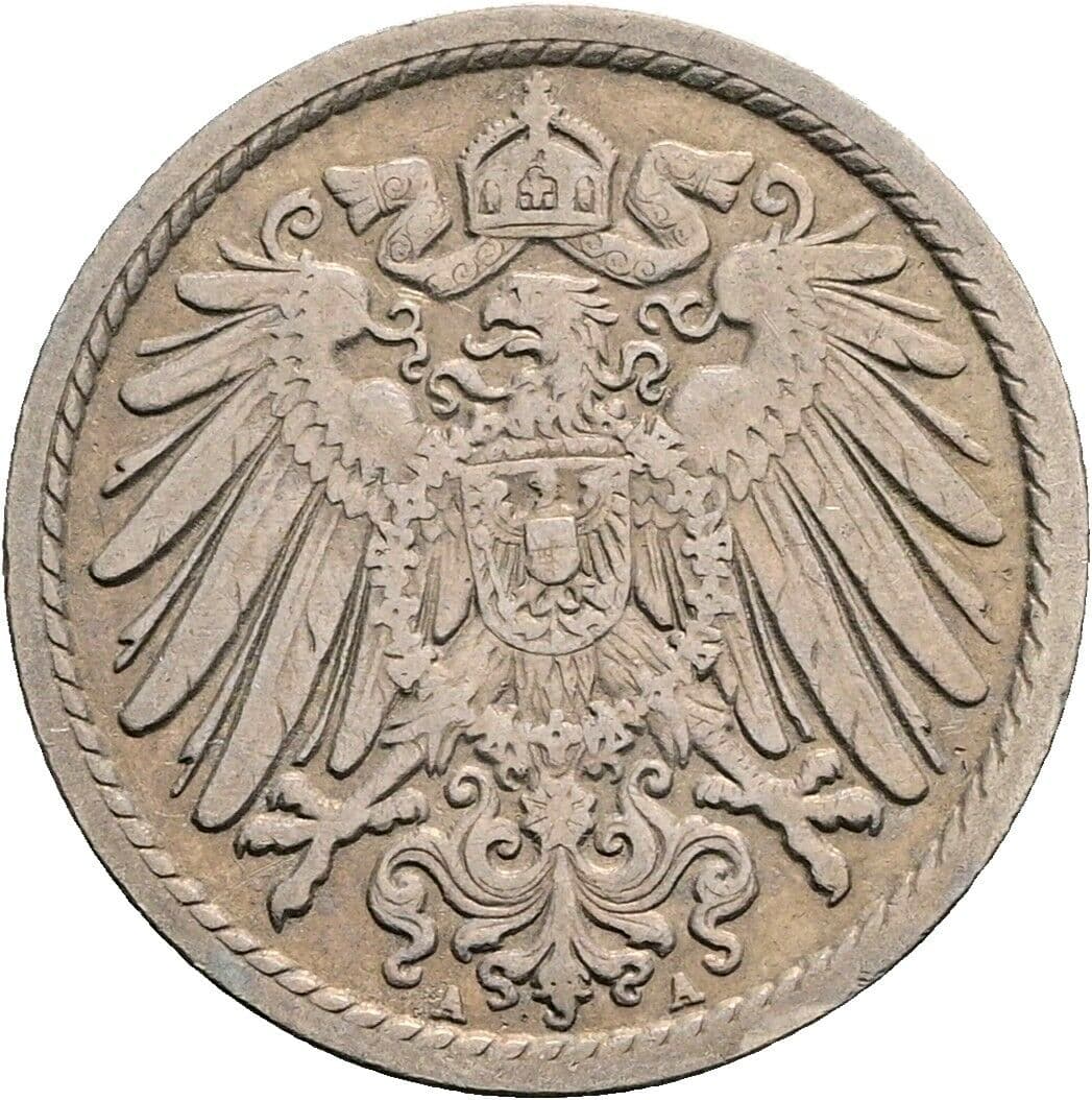 5 Pfennig 1905 A – Rückseite