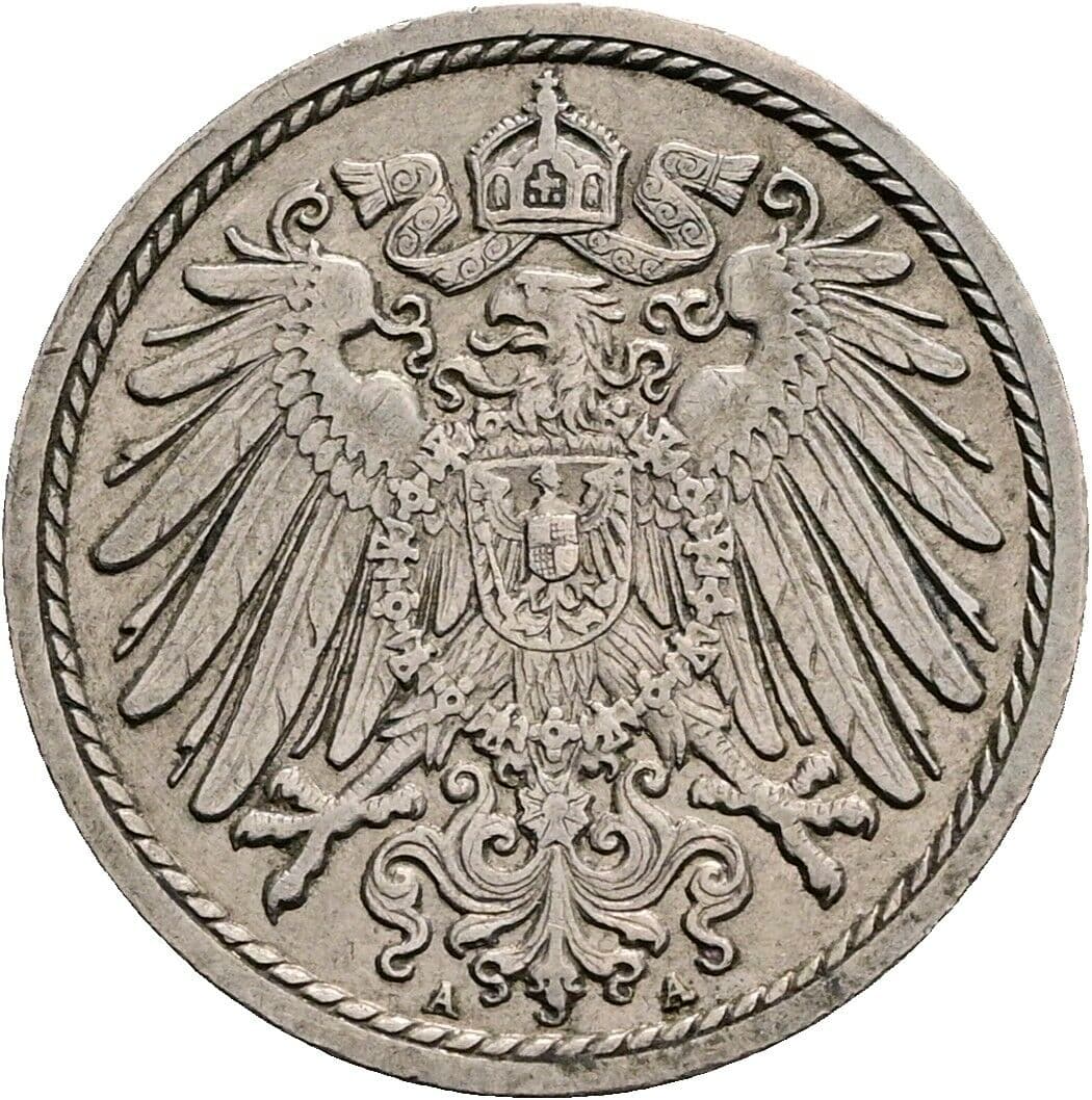 5 Pfennig 1911 A – Rückseite