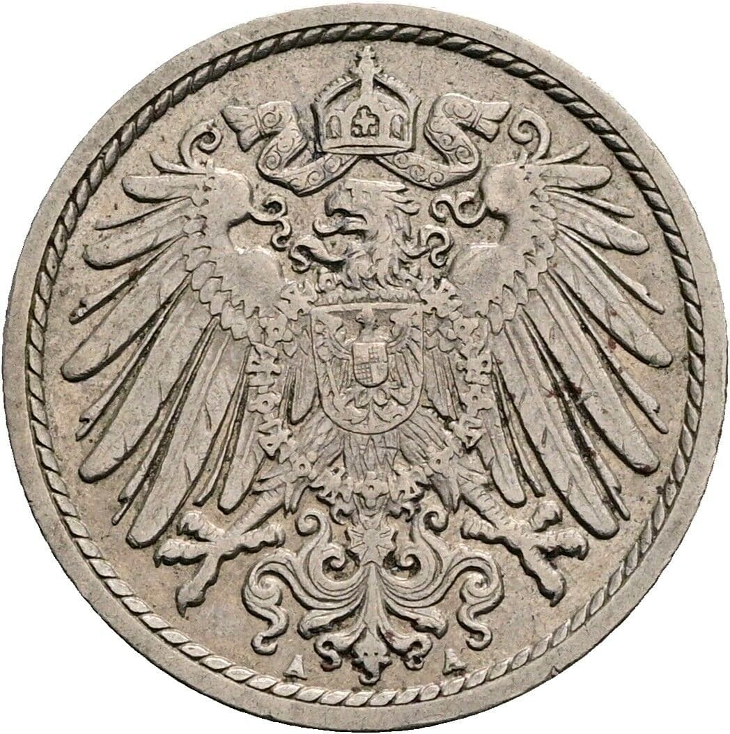 5 Pfennig 1911 A – Rückseite