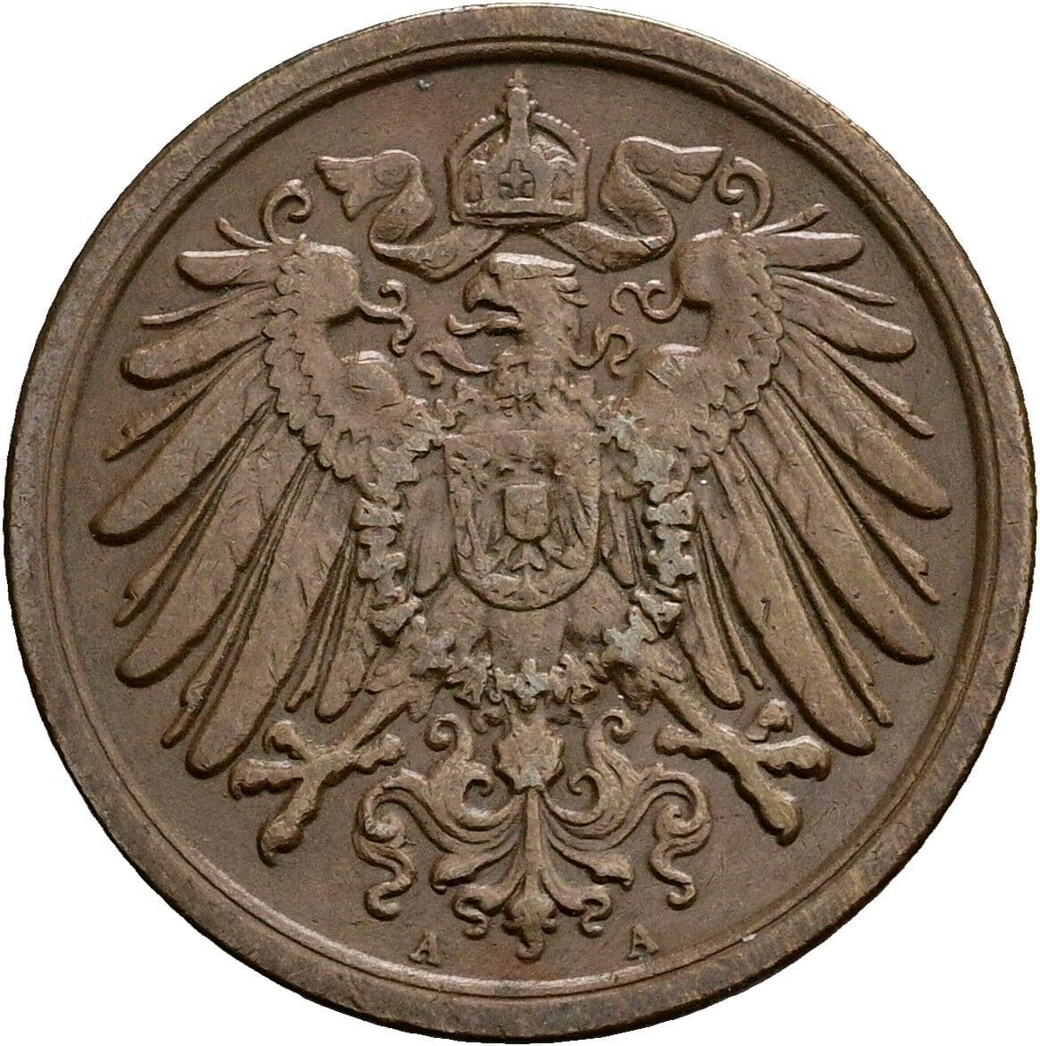 2 Pfennig 1911 A – Rückseite