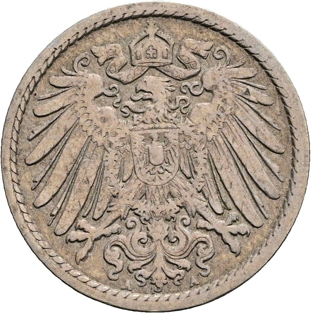 5 Pfennig 1899 A – Rückseite