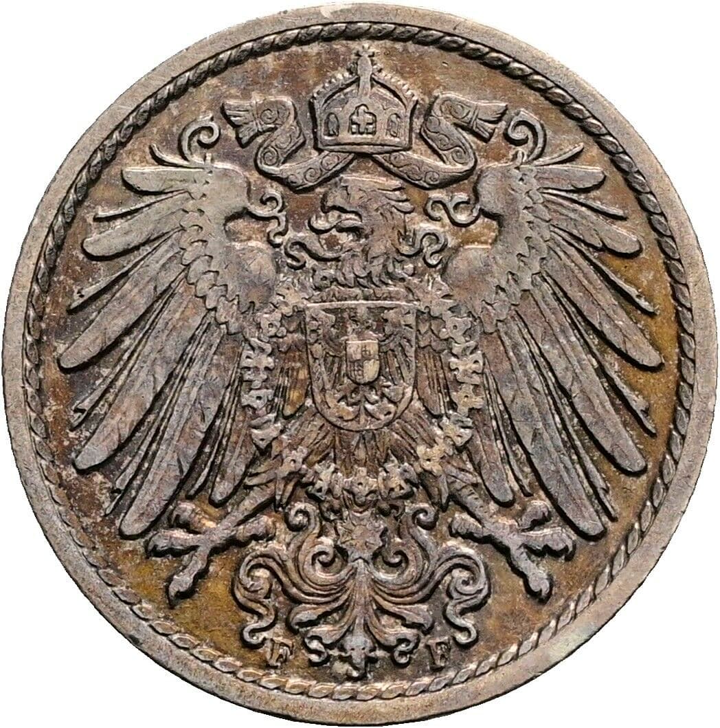 5 Pfennig 1900 F – Rückseite