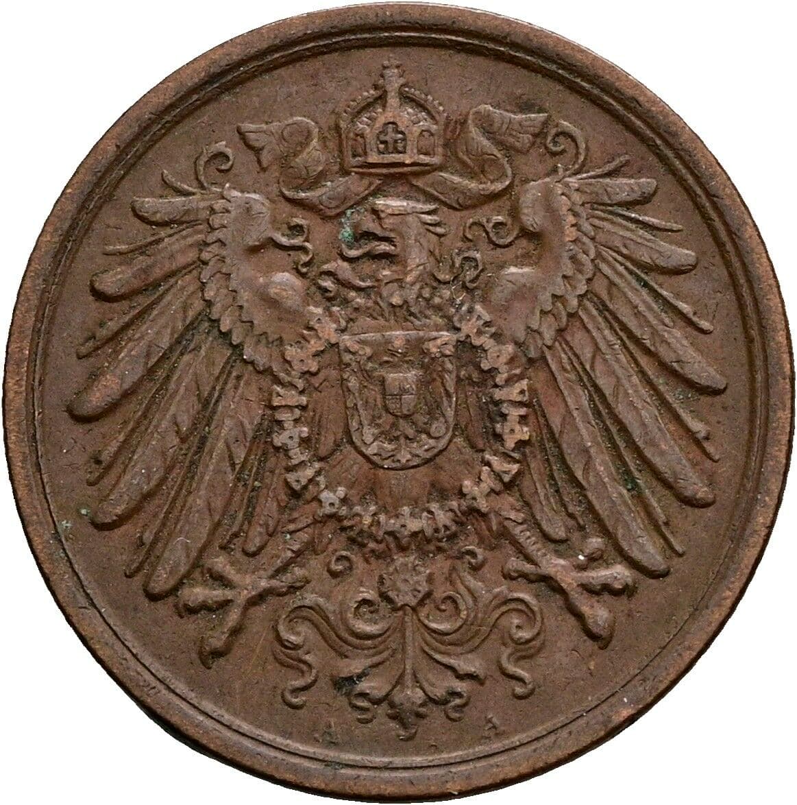 2 Pfennig 1916 A – Rückseite