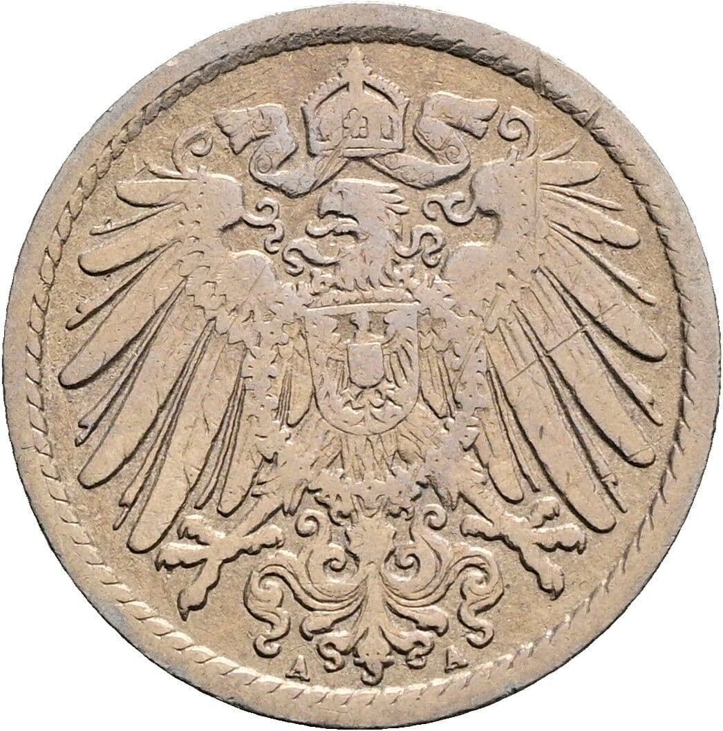 5 Pfennig 1899 A – Rückseite
