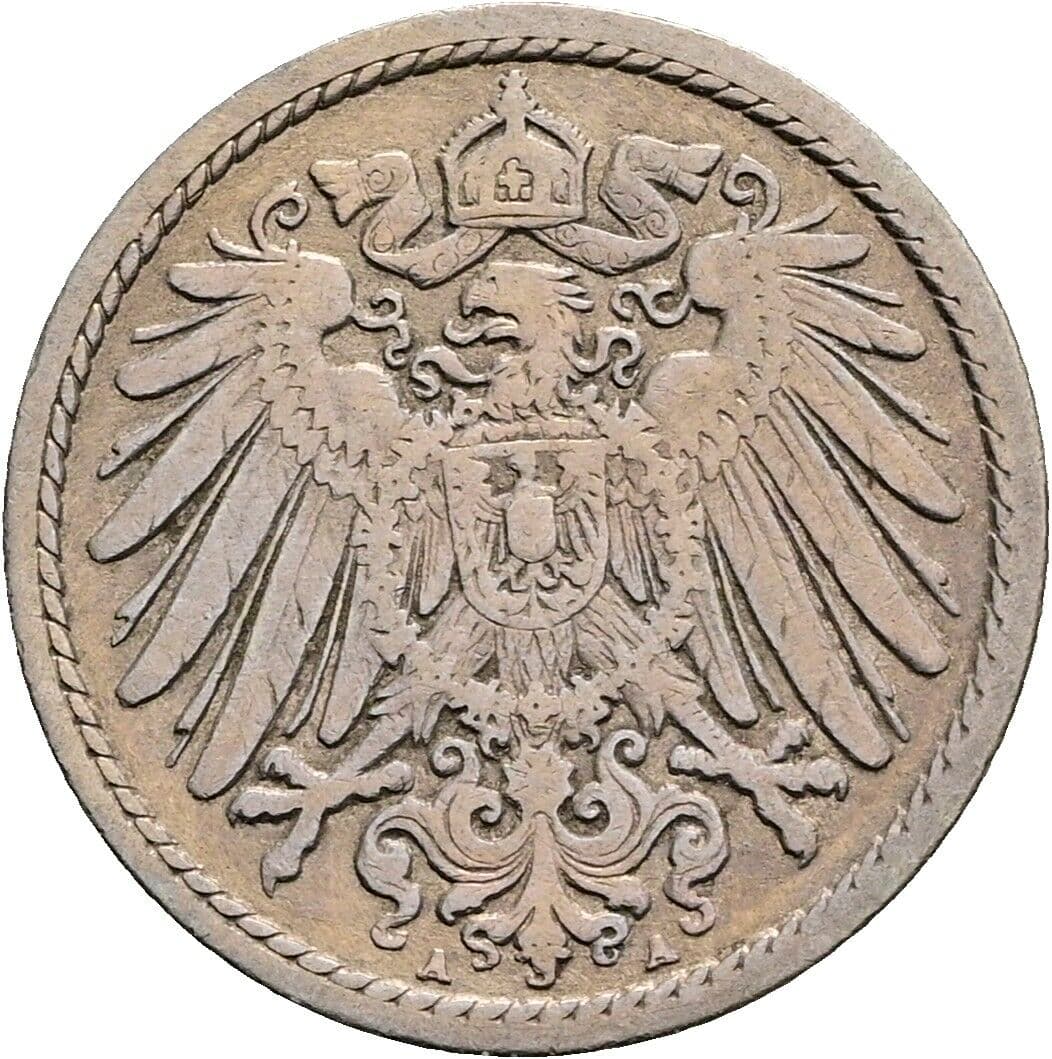 5 Pfennig 1898 A – Rückseite