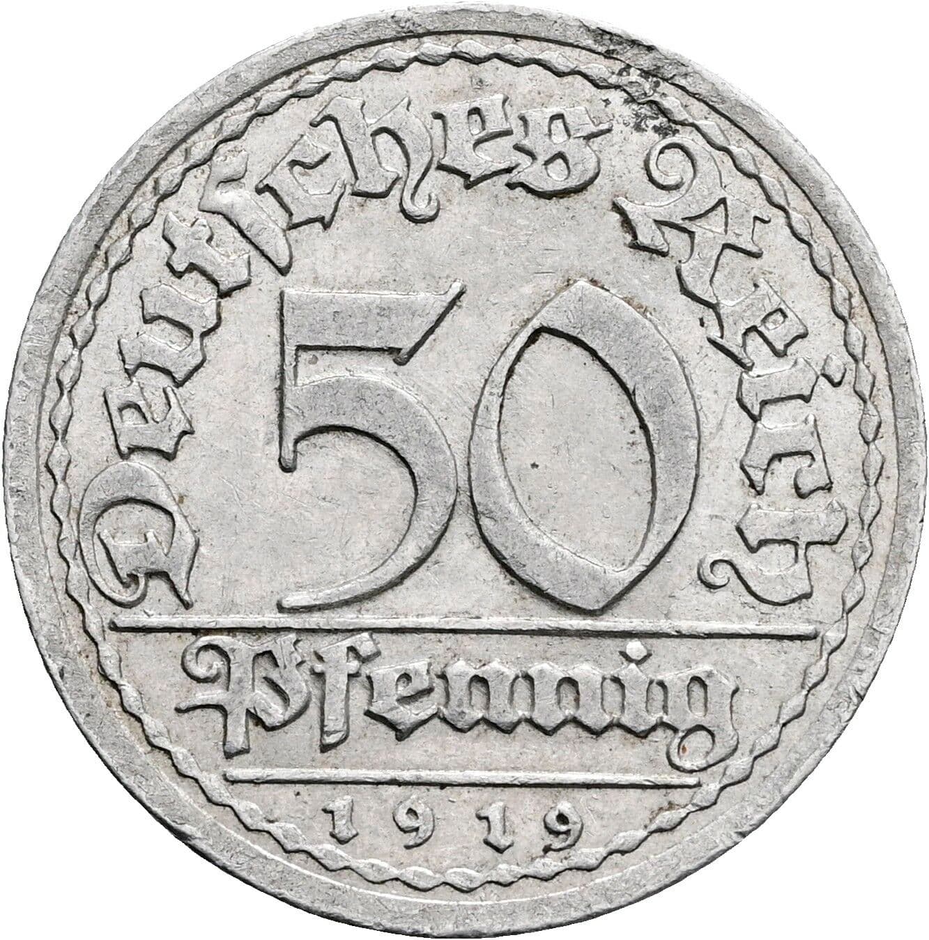 50 Pfennig 1919 G – Vorderseite