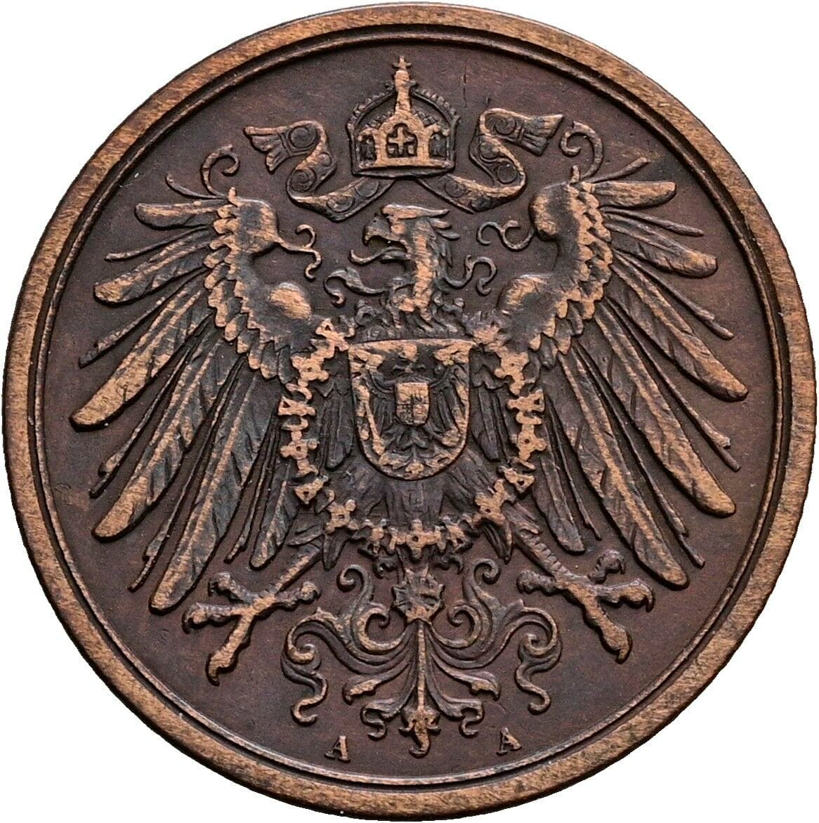 2 Pfennig 1907 A – Rückseite