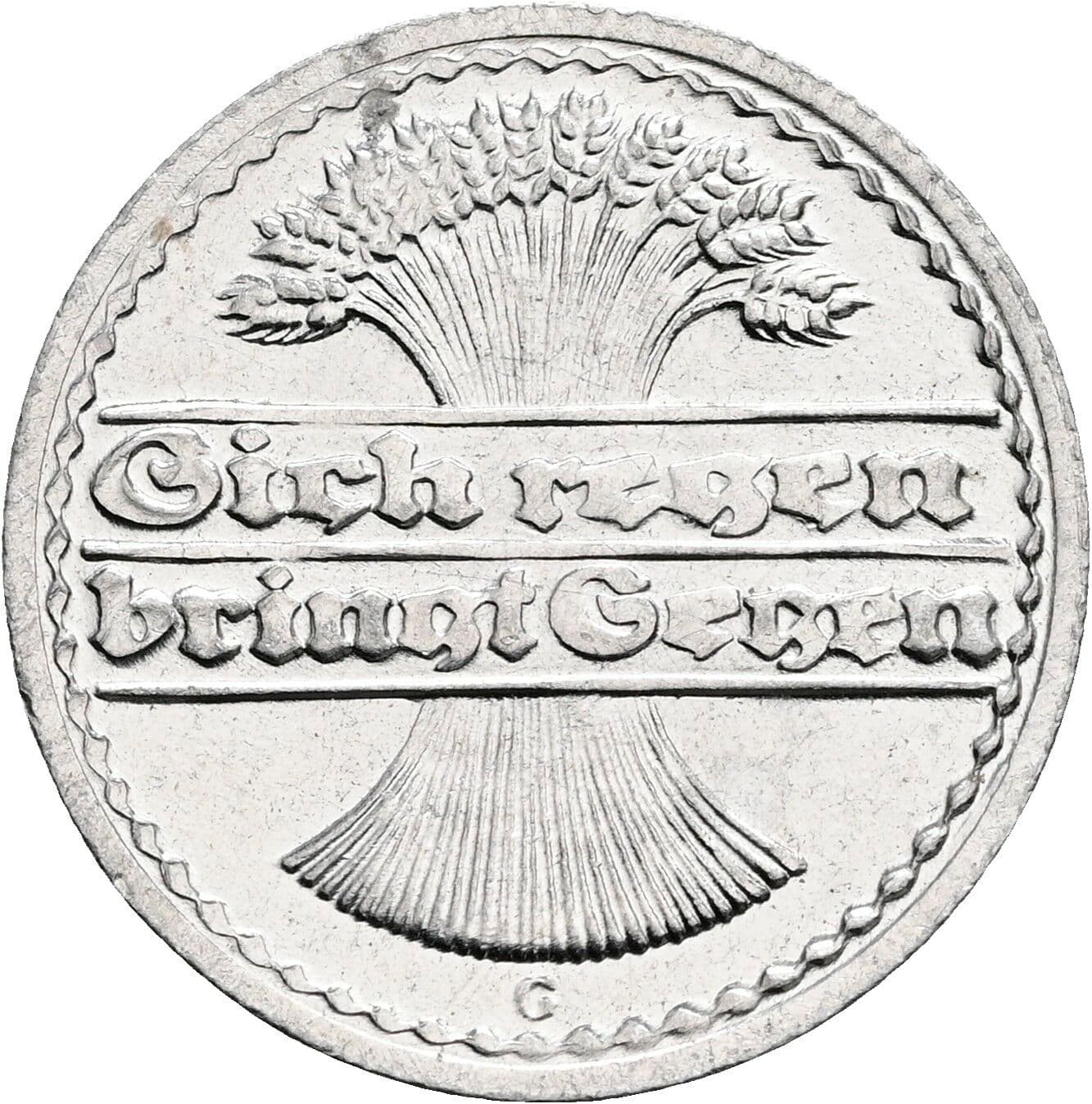 50 Pfennig 1922 G – Rückseite