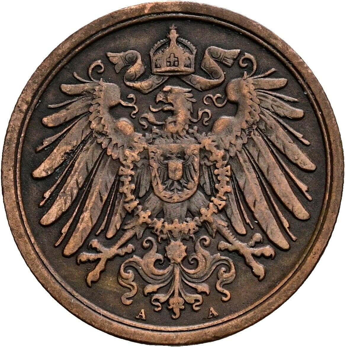 2 Pfennig 1913 A – Rückseite