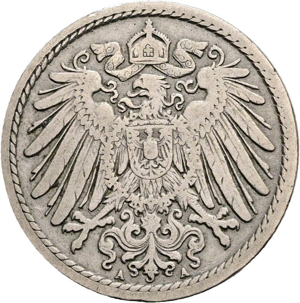 5 Pfennig 1899 A – Rückseite