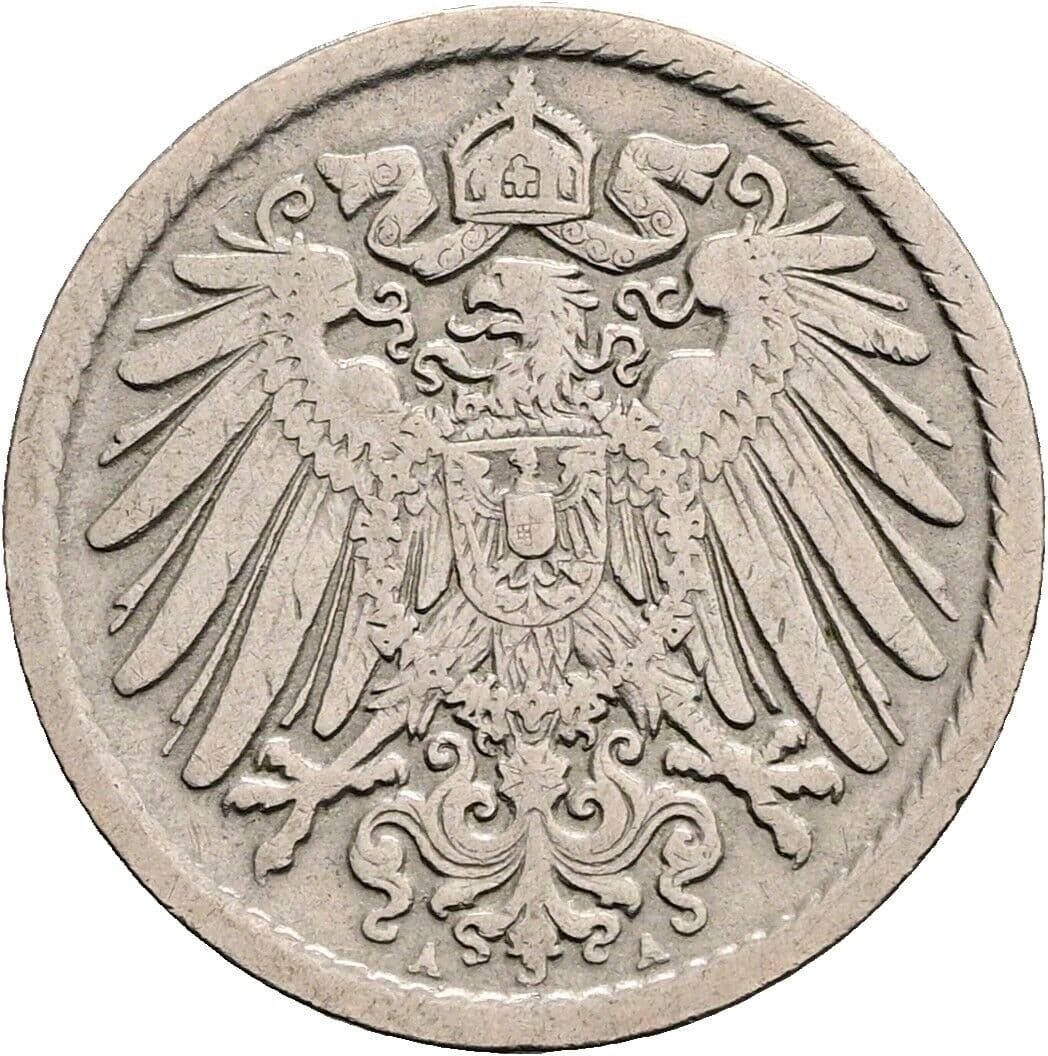 5 Pfennig 1900 A – Rückseite