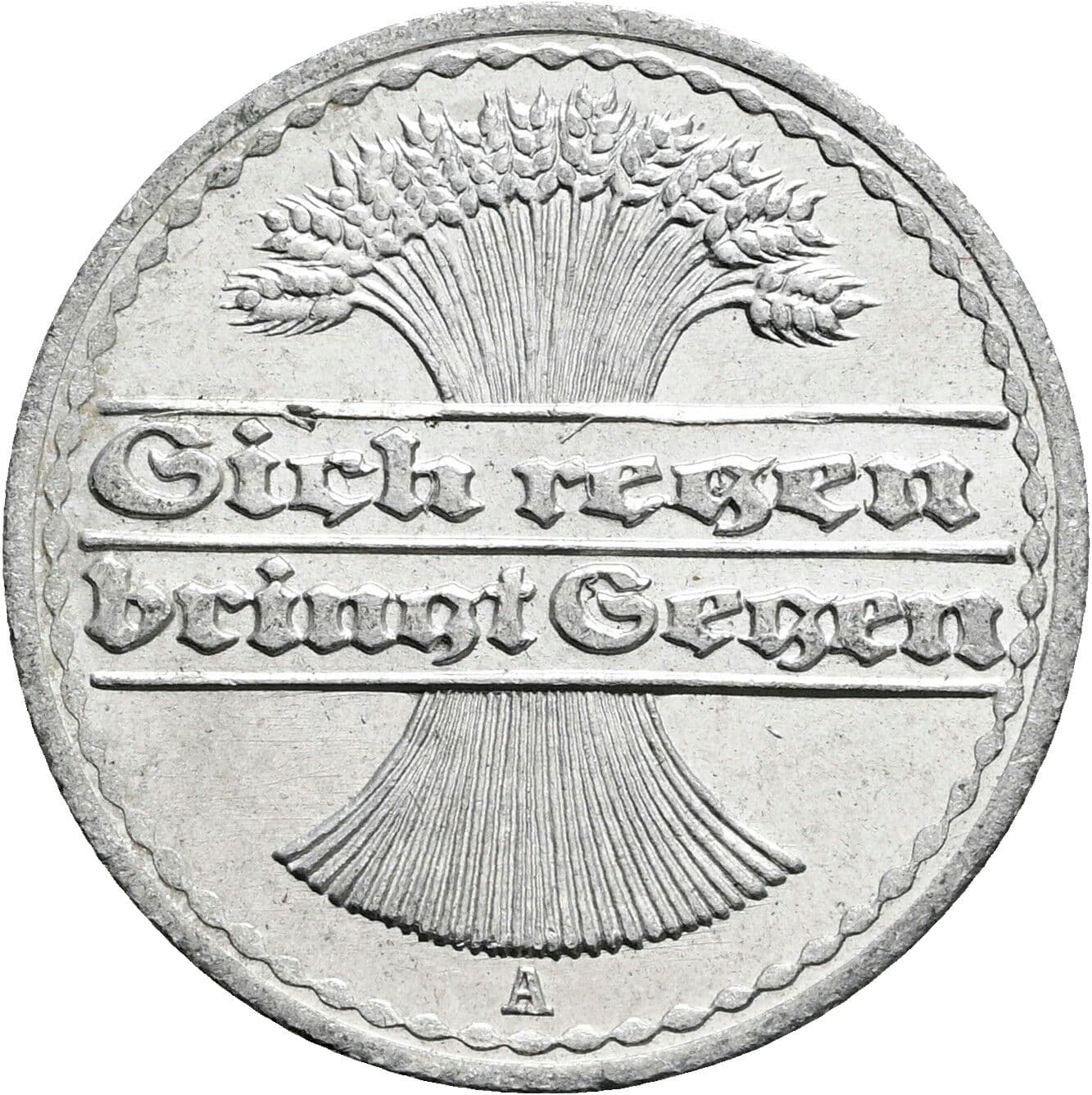 50 Pfennig 1921 A – Rückseite