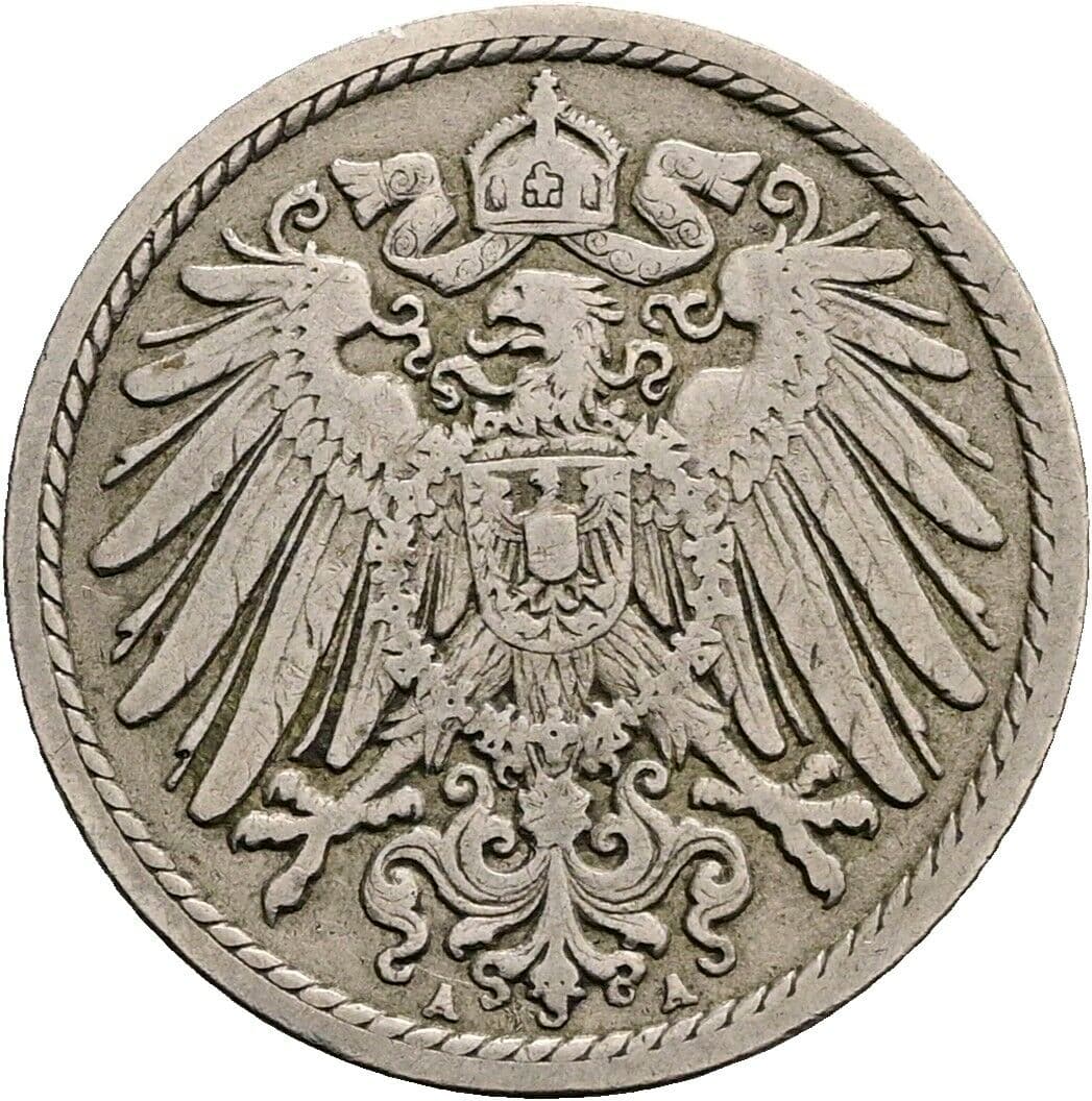 5 Pfennig 1897 A – Rückseite