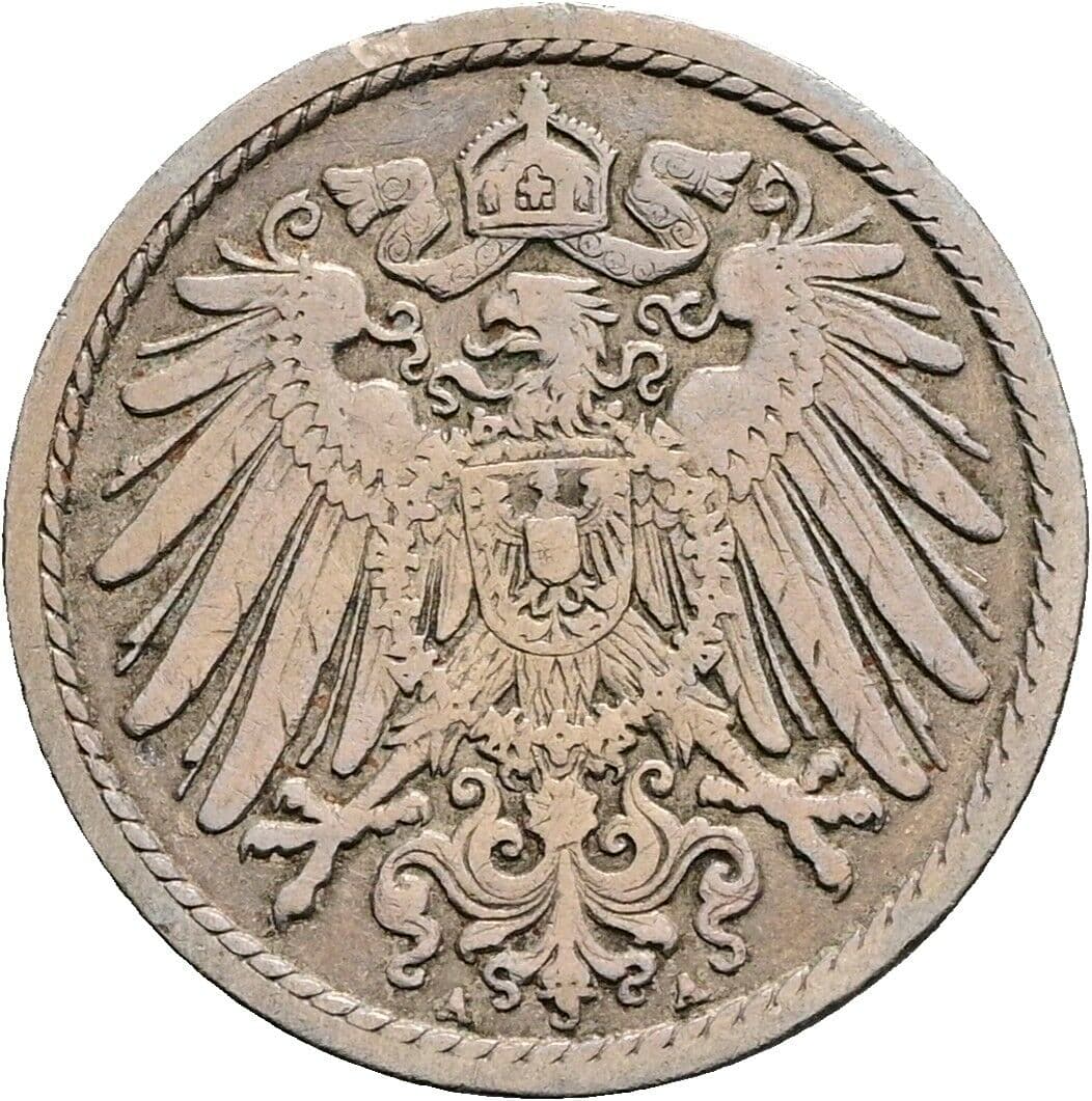5 Pfennig 1897 A – Rückseite