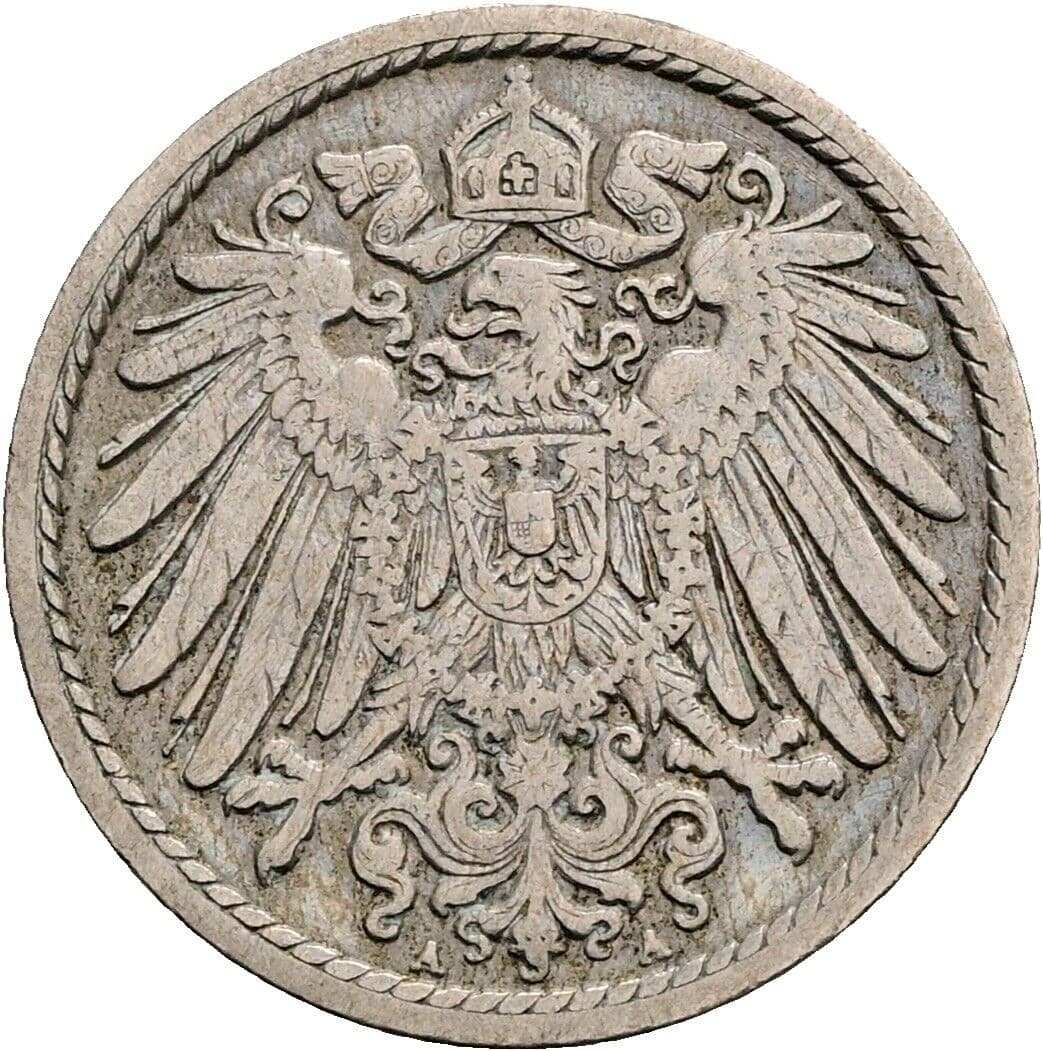 5 Pfennig 1900 A – Rückseite