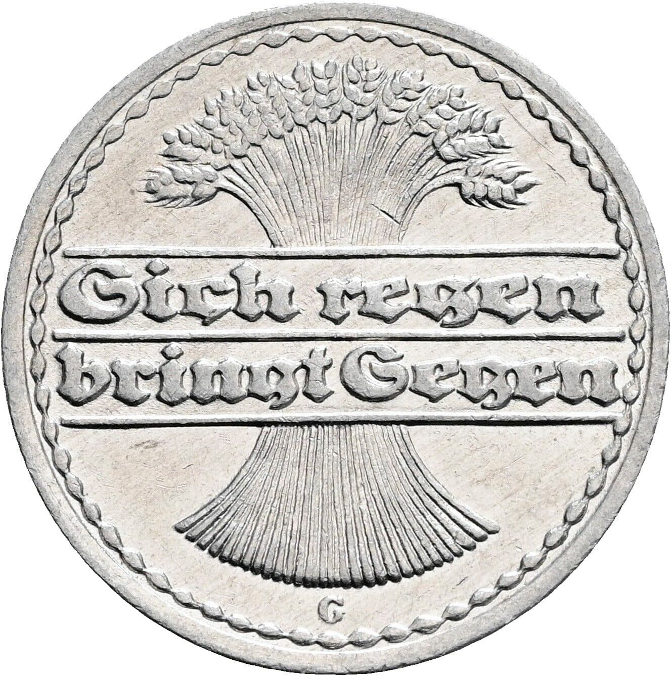 50 Pfennig 1921 G – Rückseite