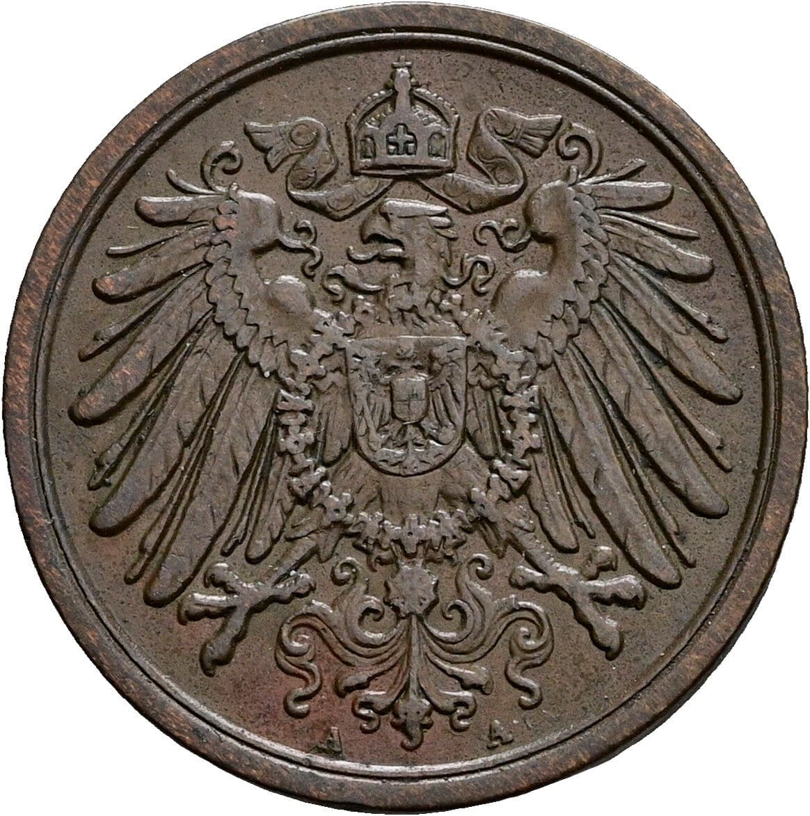 2 Pfennig 1912 A – Rückseite
