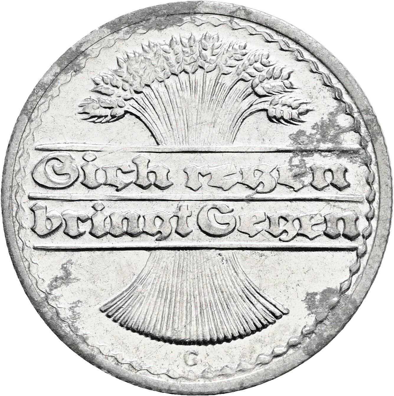 50 Pfennig 1922 G – Rückseite