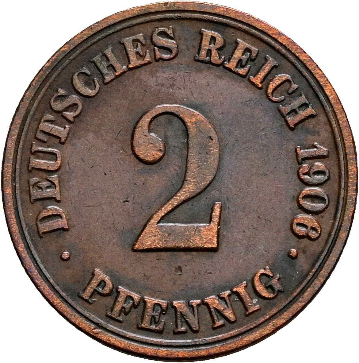 2 Pfennig 1906 A – Vorderseite