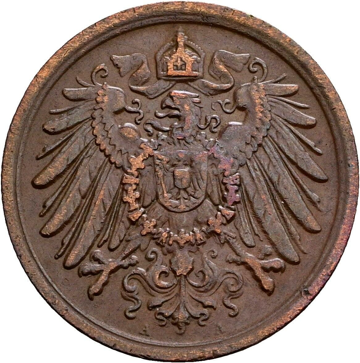 2 Pfennig 1906 A – Rückseite