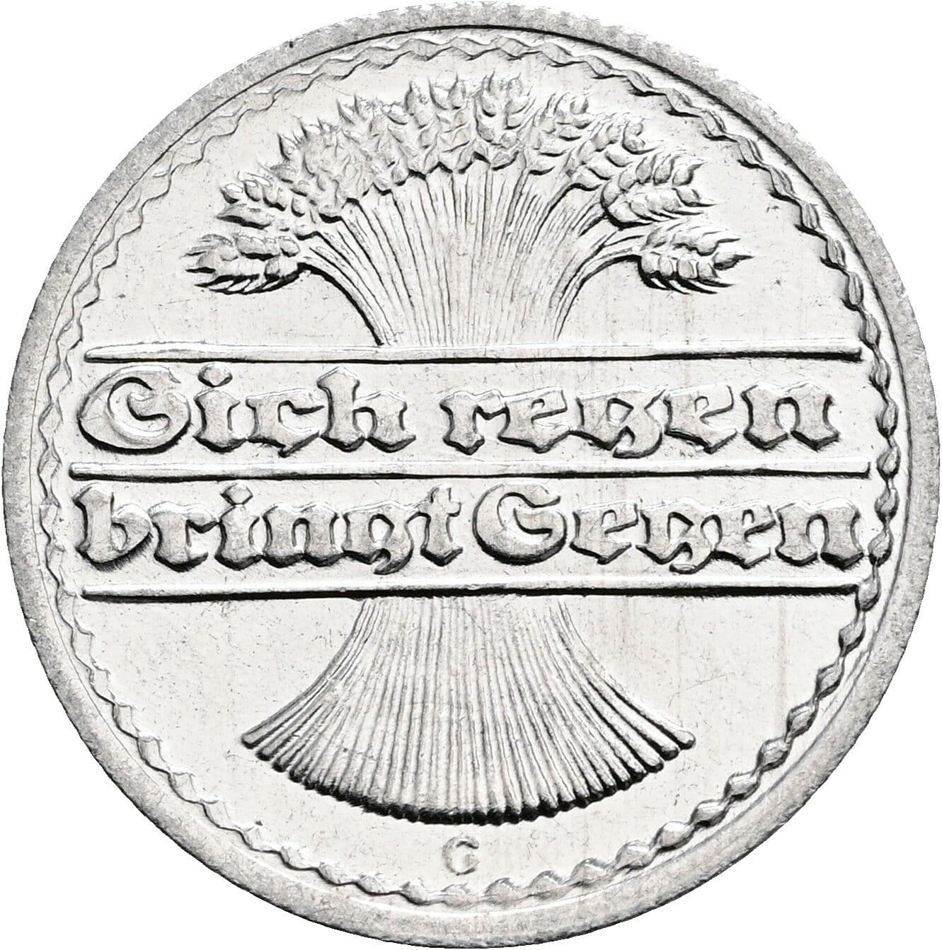 50 Pfennig 1922 G – Rückseite