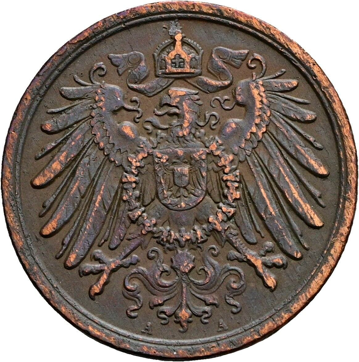 2 Pfennig 1911 A – Rückseite