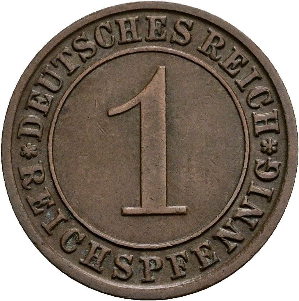 1 Reichspfennig 1925 J – Vorderseite