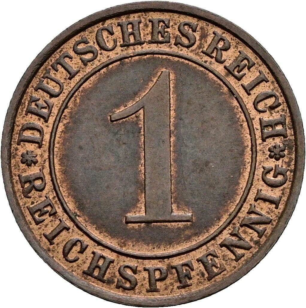 1 Reichspfennig 1930 A – Vorderseite