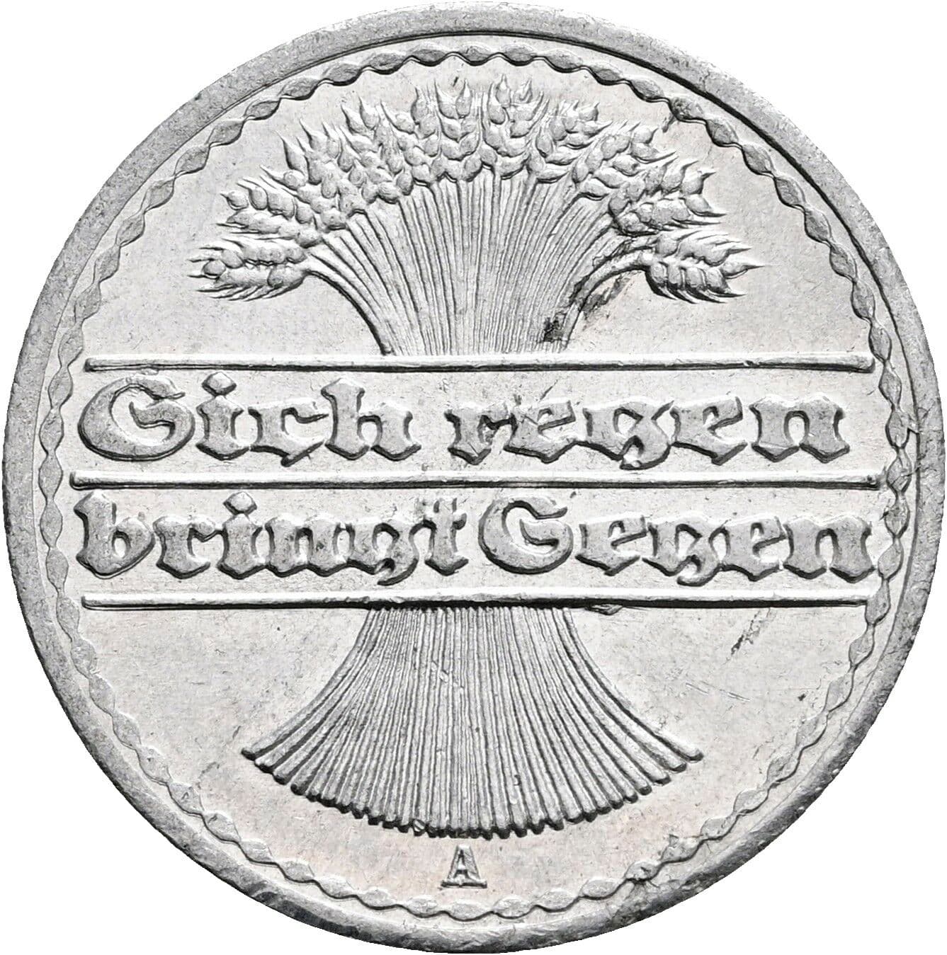 50 Pfennig 1921 A – Rückseite