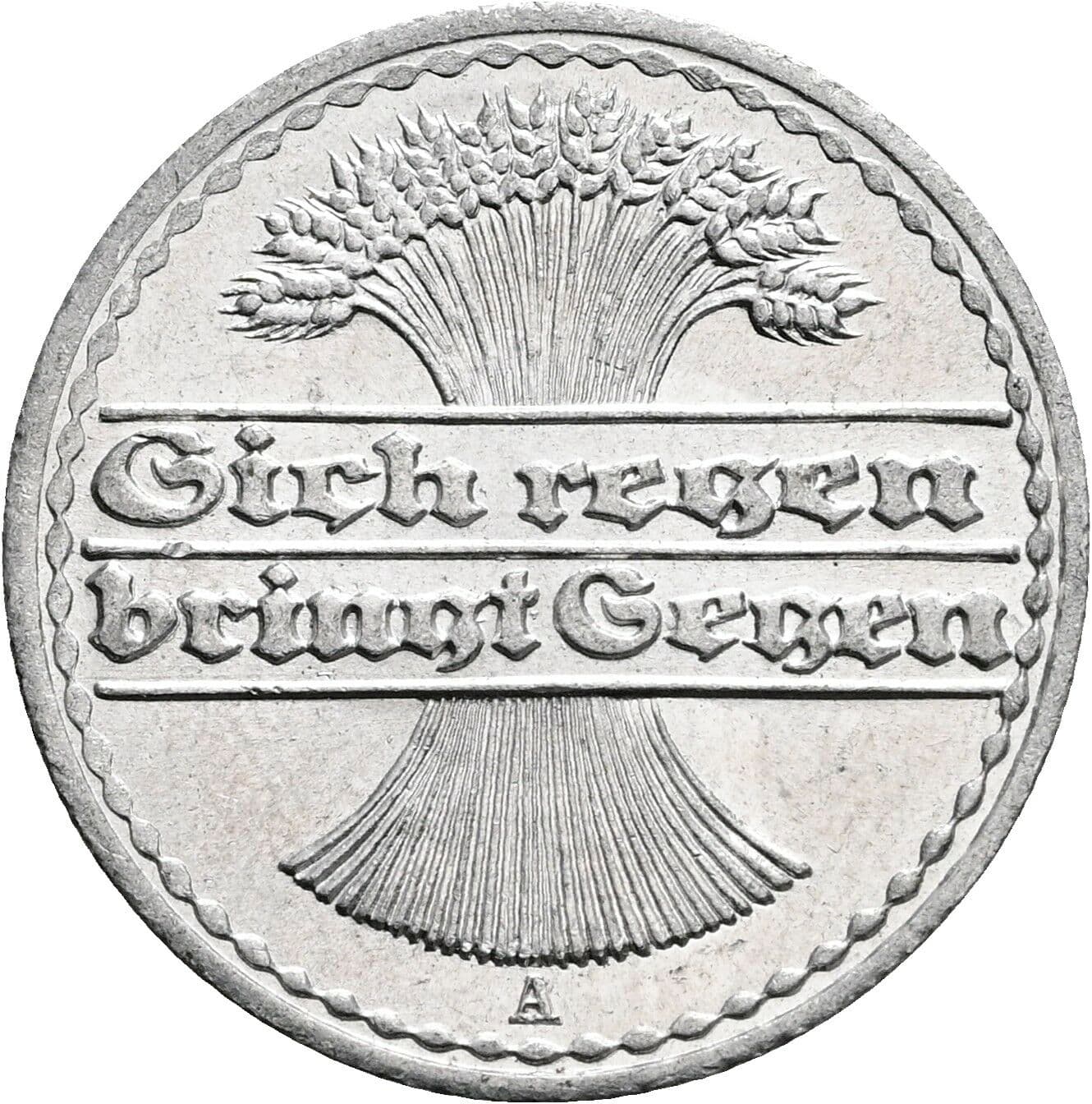 50 Pfennig 1921 A – Rückseite