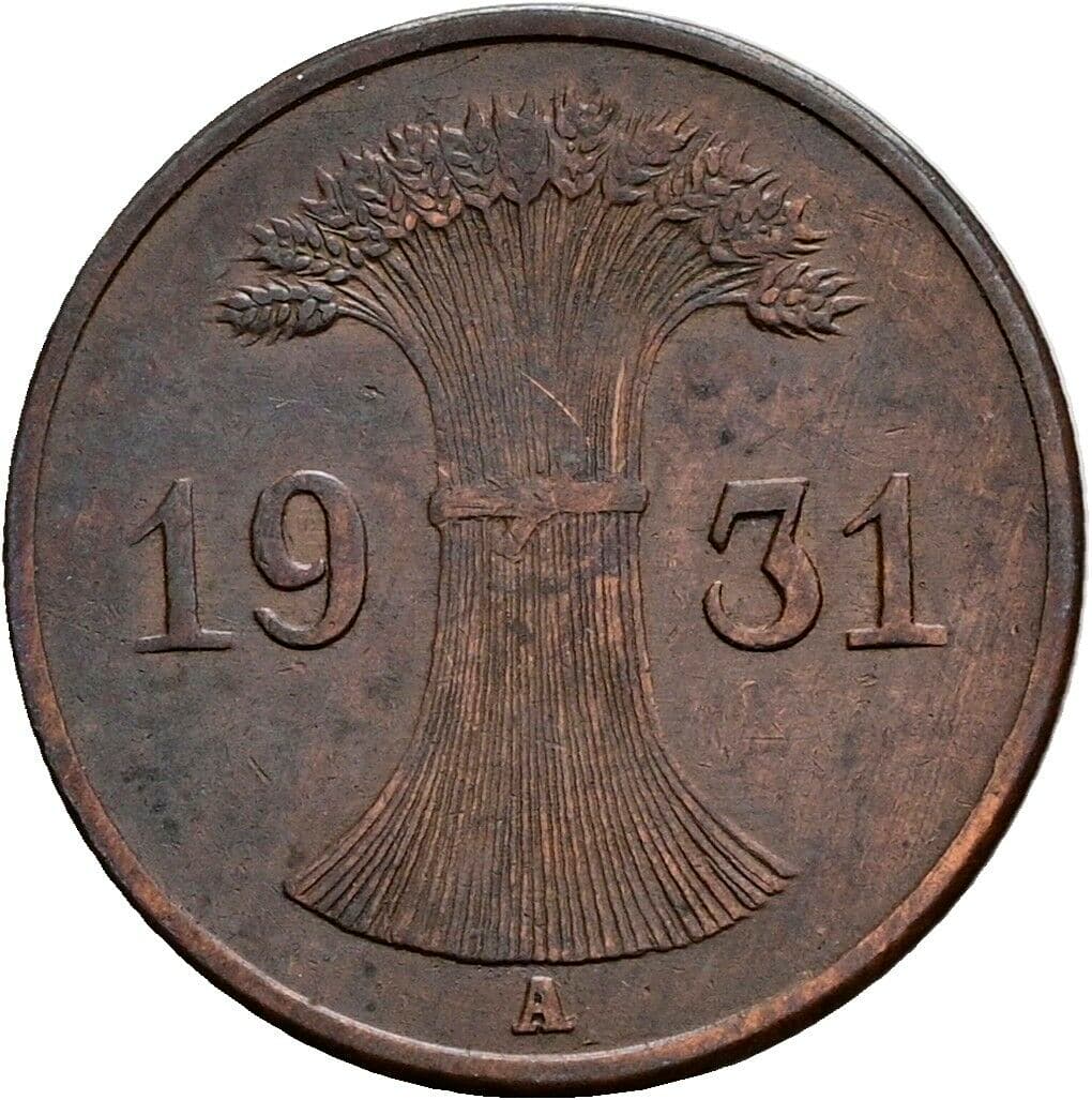 1 Reichspfennig 1931 A – Rückseite