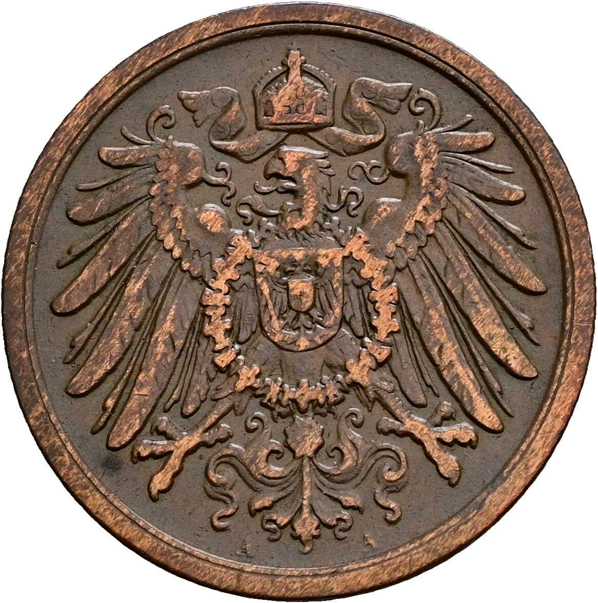 2 Pfennig 1907 A – Rückseite