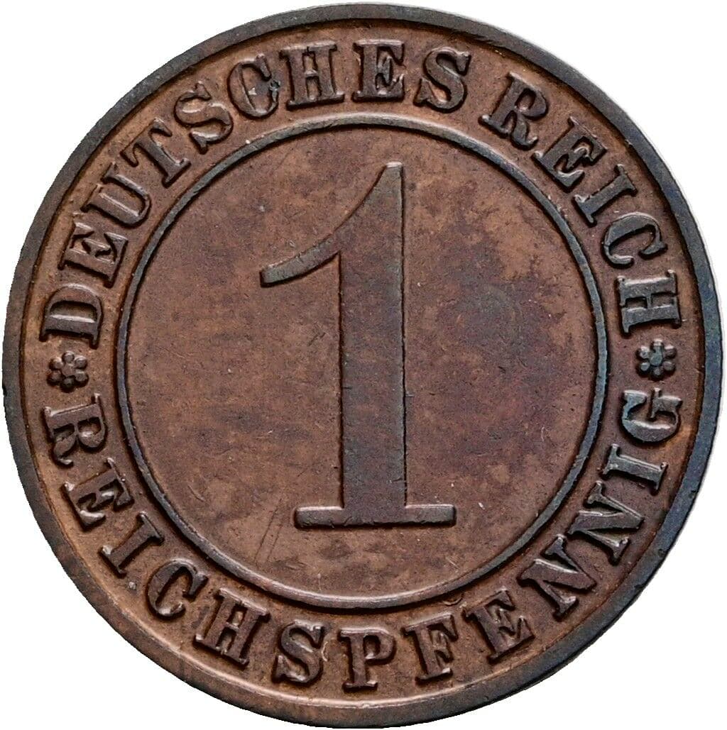 1 Reichspfennig 1928 A – Vorderseite
