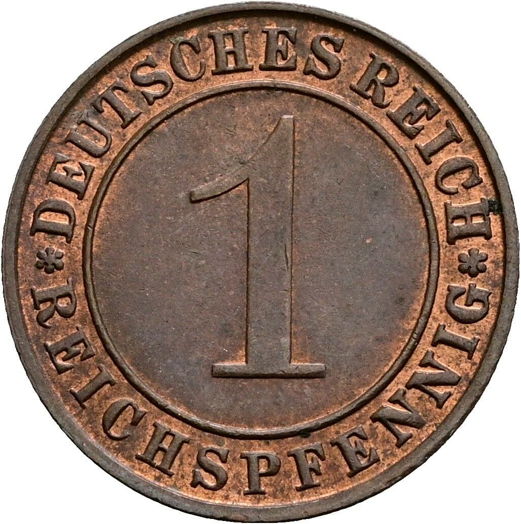1 Reichspfennig 1931 D – Vorderseite