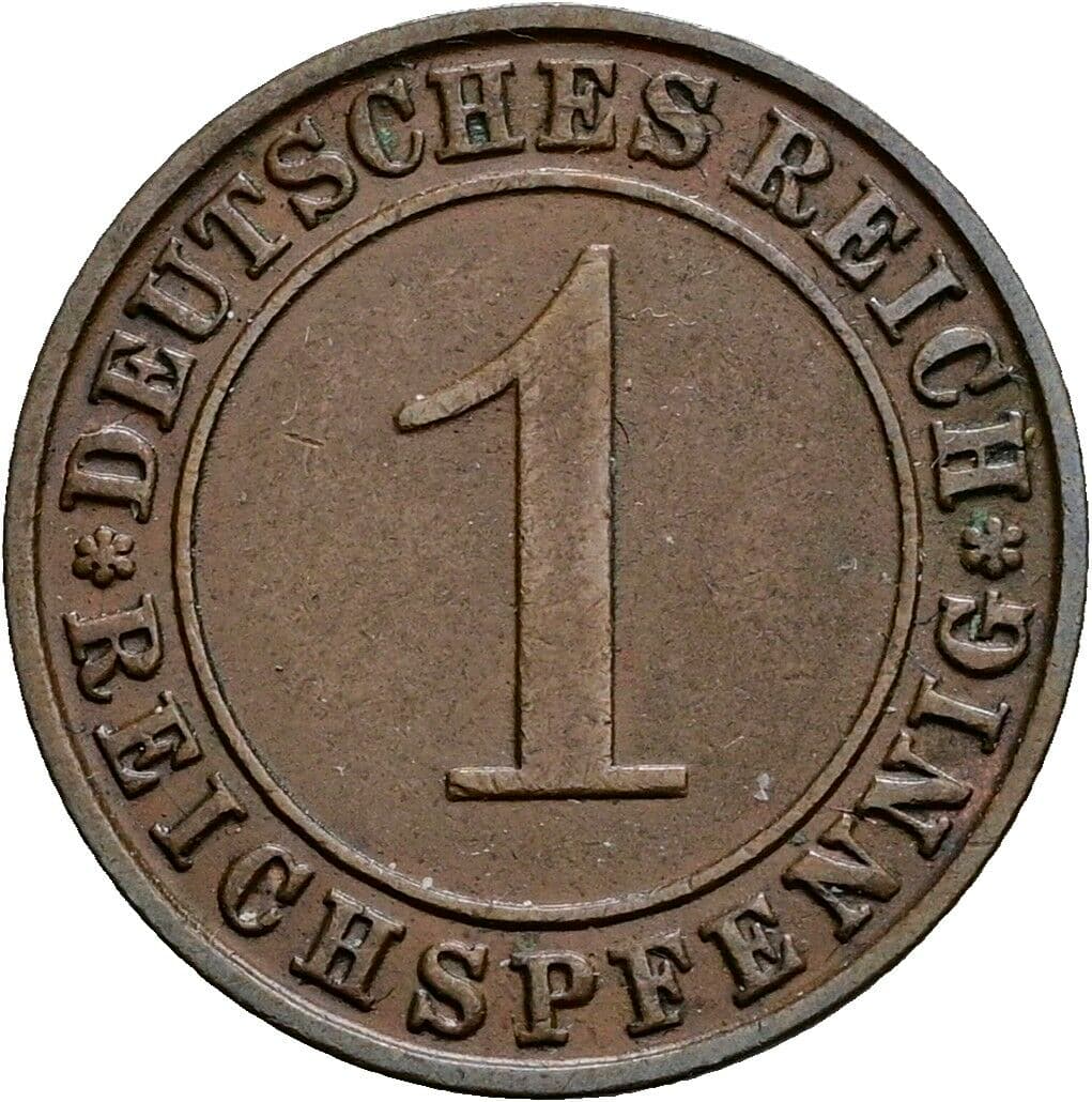 1 Reichspfennig 1928 D – Vorderseite