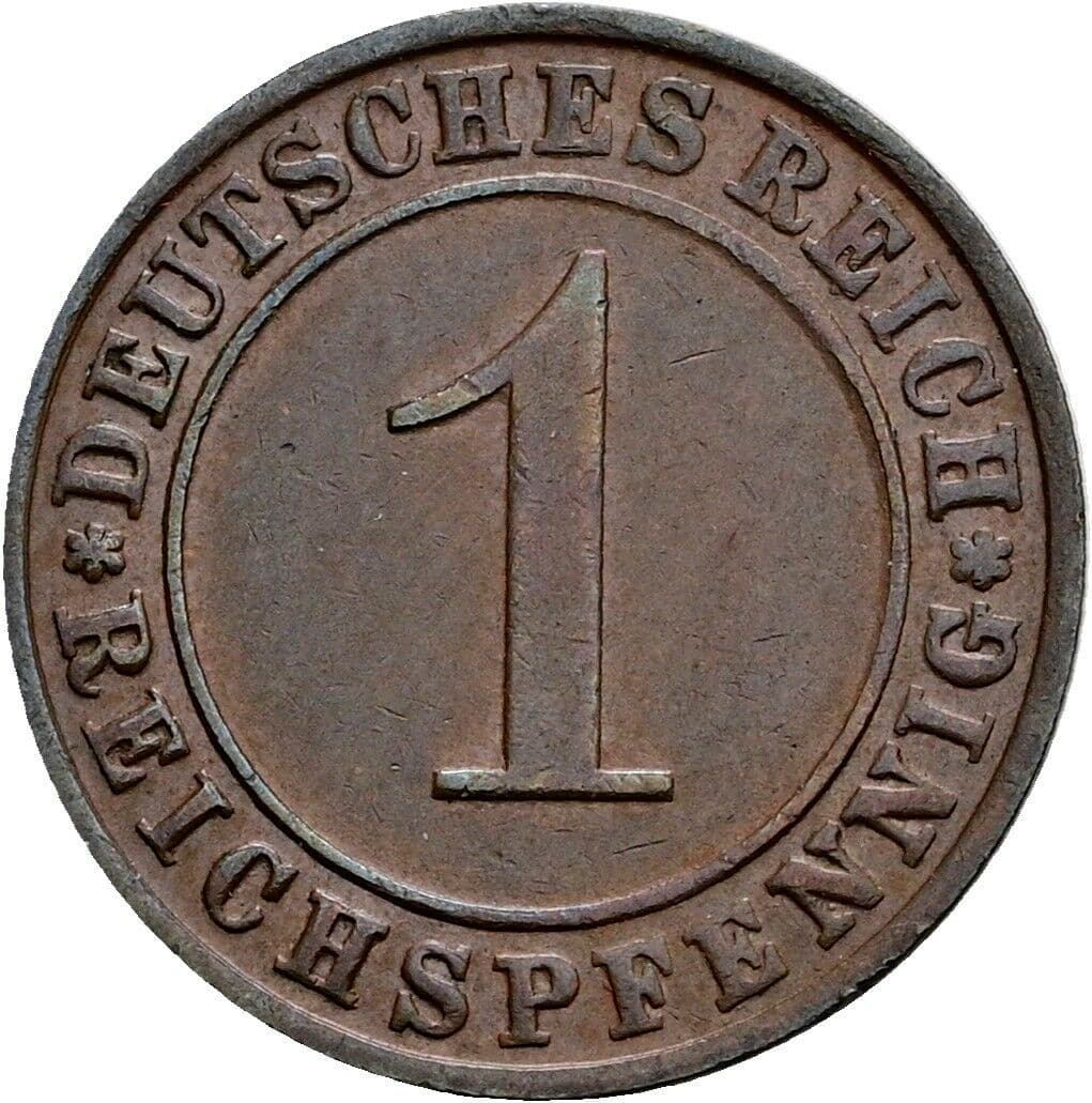 1 Reichspfennig 1929 D – Vorderseite